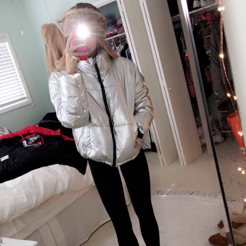 Metallic Puffy Coat 🌟